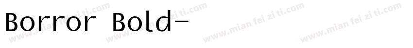 Borror Bold字体转换